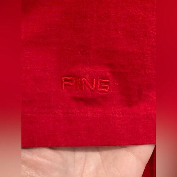Vintage PING by Karsten Short Sleeve Golf Polo Shirt Ohio State Single Stitch - Picture 4 of 16